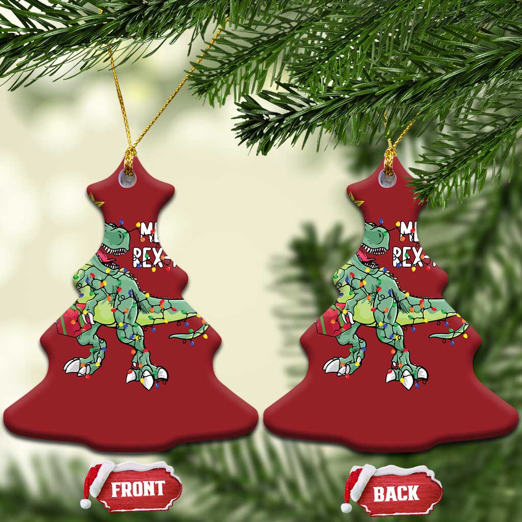 Dinosaur Xmas Tree Rex Christmas Ornament Merry Rex-Mas Xmas Pet Dino Trex TS10
