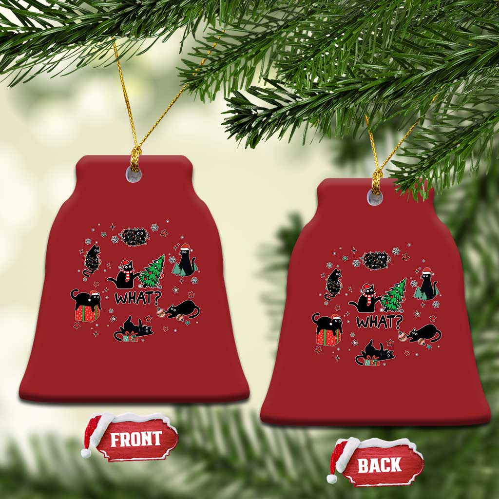 Cute Cat Xmas Christmas Ornament What? Funny Meowy Catmas Gift For New Year TS10