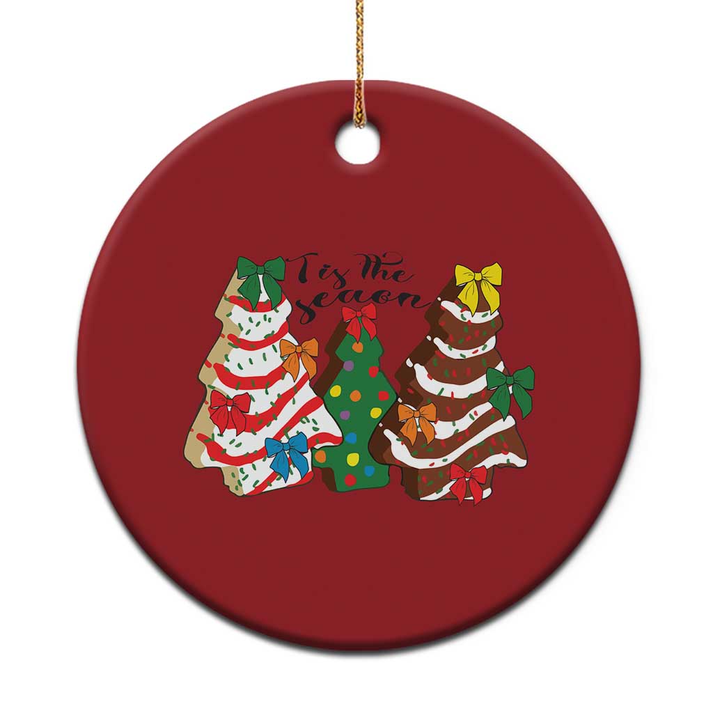 Xmas Cake Tree Bow Christmas Ornament Tis The Season TS10