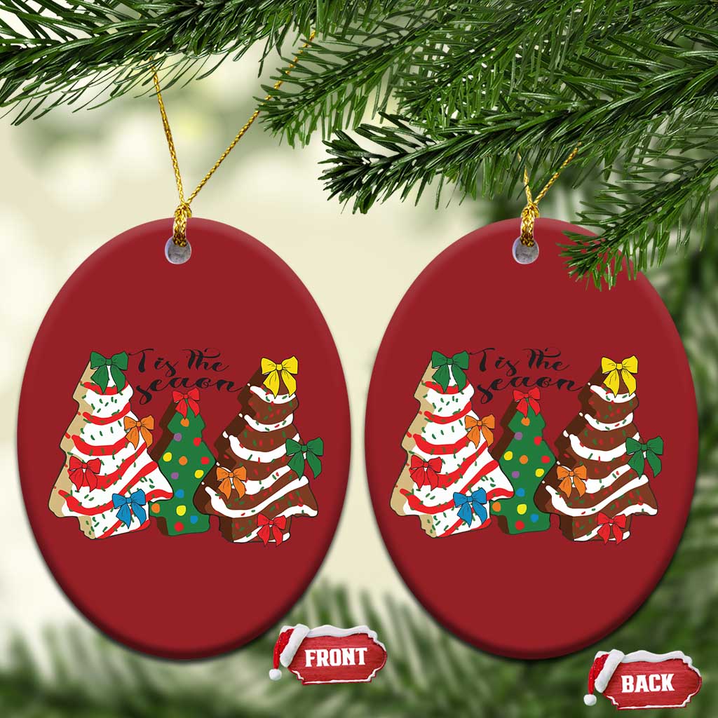 Xmas Cake Tree Bow Christmas Ornament Tis The Season TS10