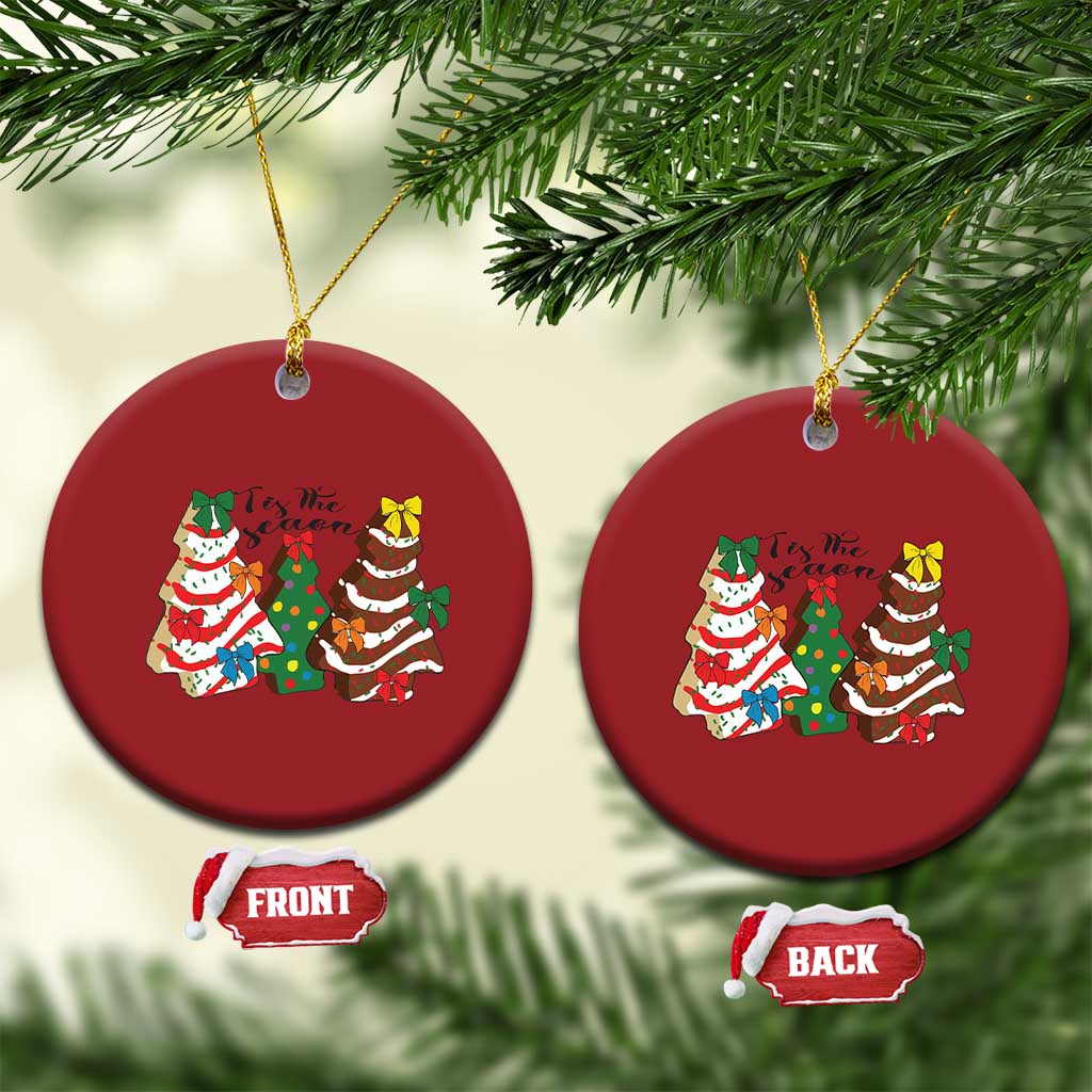 Xmas Cake Tree Bow Christmas Ornament Tis The Season TS10