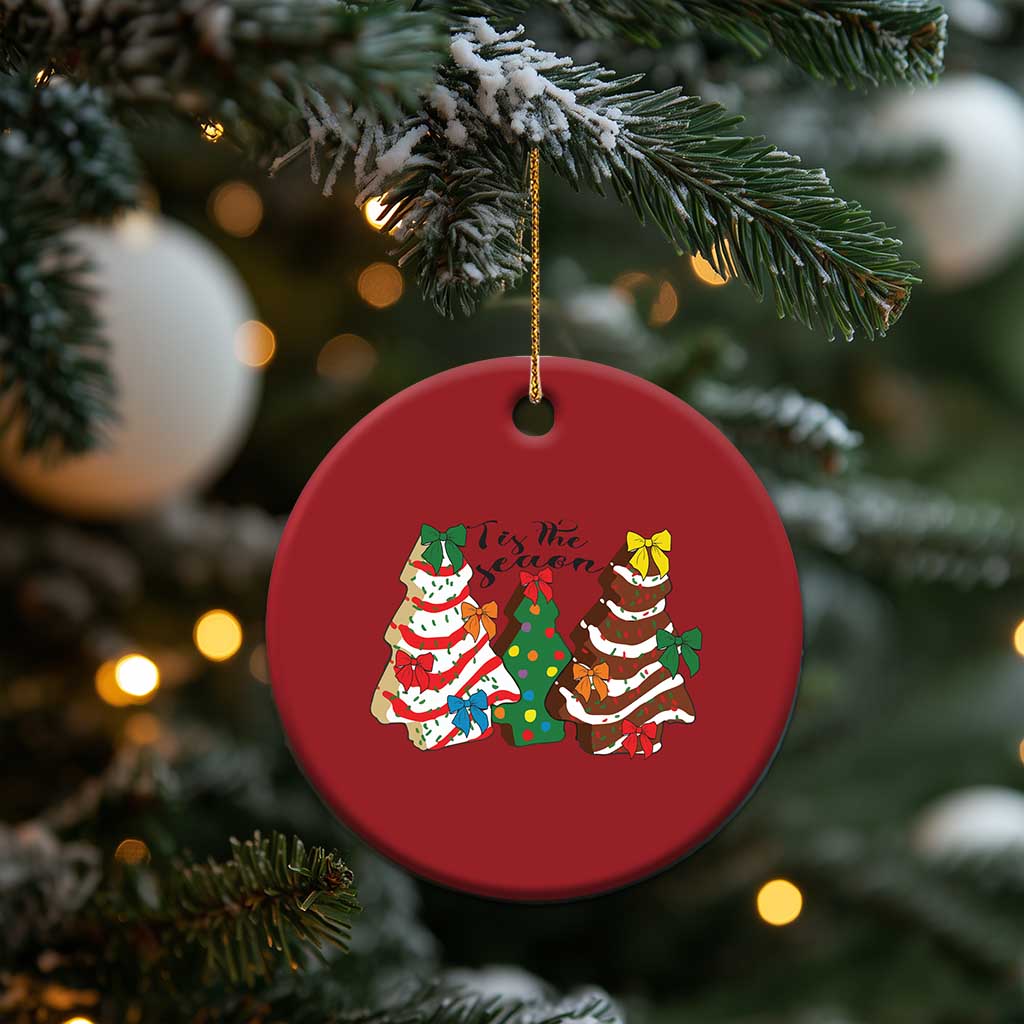 Xmas Cake Tree Bow Christmas Ornament Tis The Season TS10