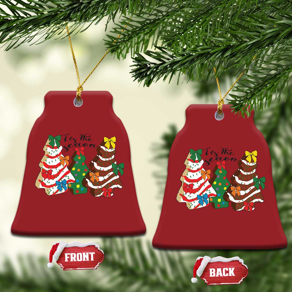 Xmas Cake Tree Bow Christmas Ornament Tis The Season TS10