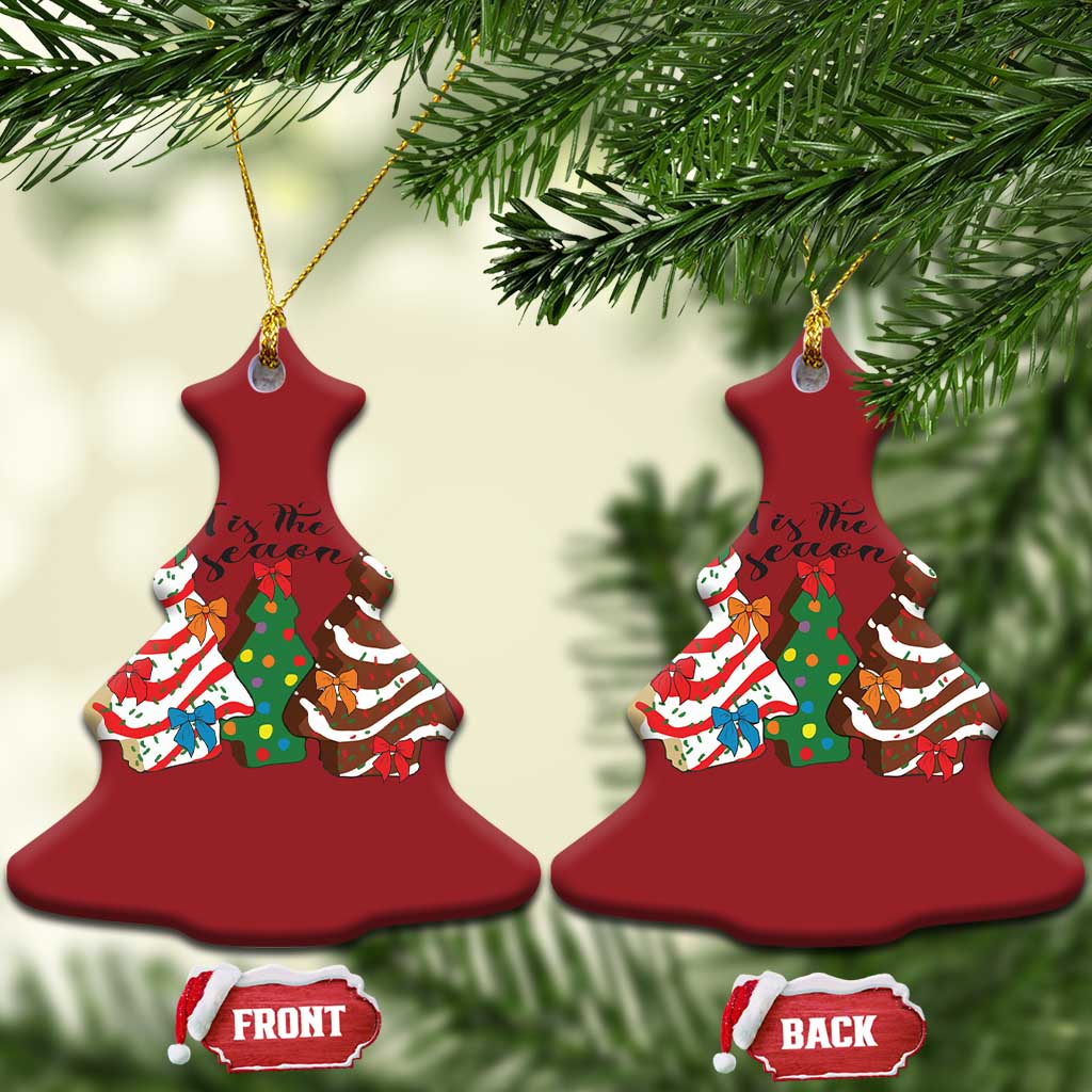 Xmas Cake Tree Bow Christmas Ornament Tis The Season TS10