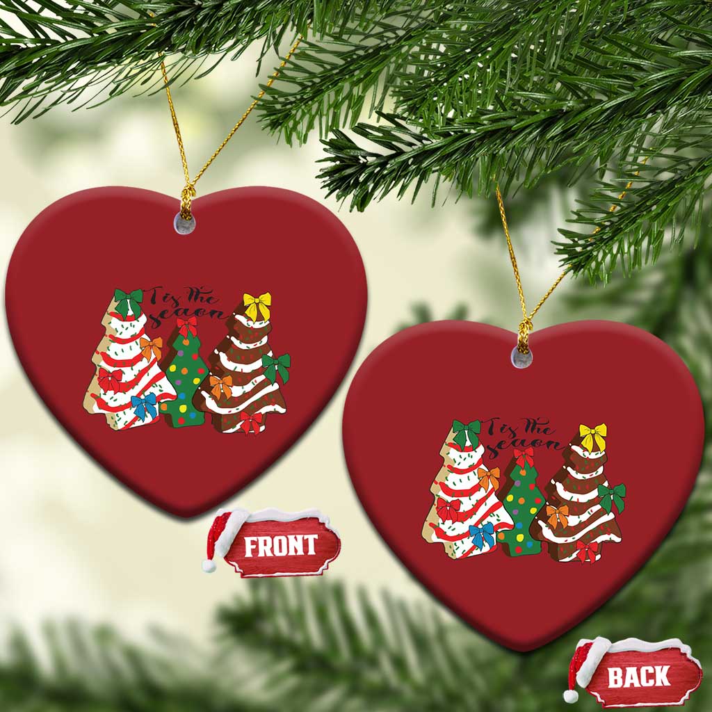 Xmas Cake Tree Bow Christmas Ornament Tis The Season TS10