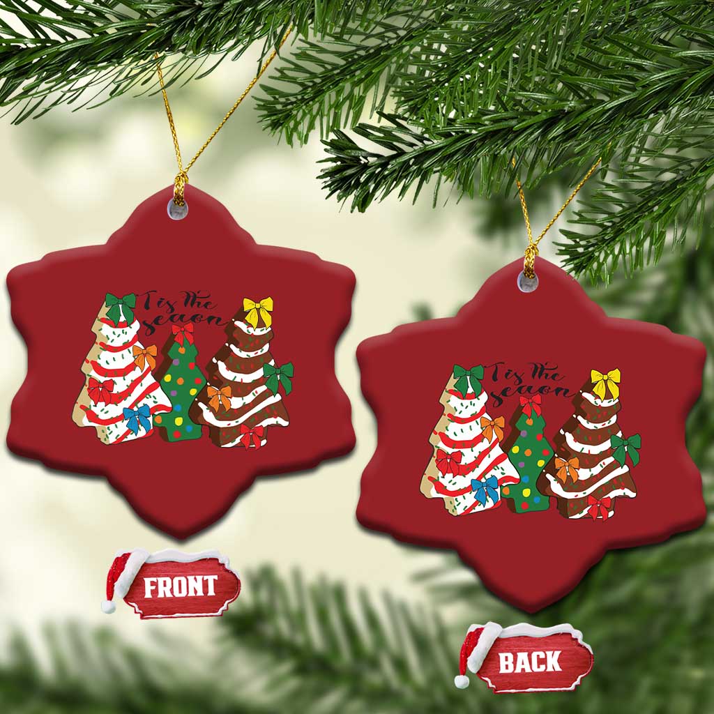 Xmas Cake Tree Bow Christmas Ornament Tis The Season TS10