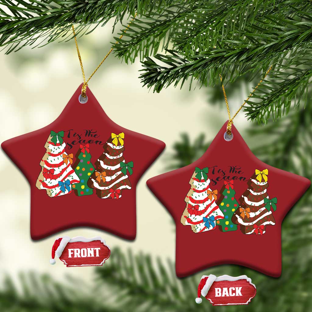 Xmas Cake Tree Bow Christmas Ornament Tis The Season TS10