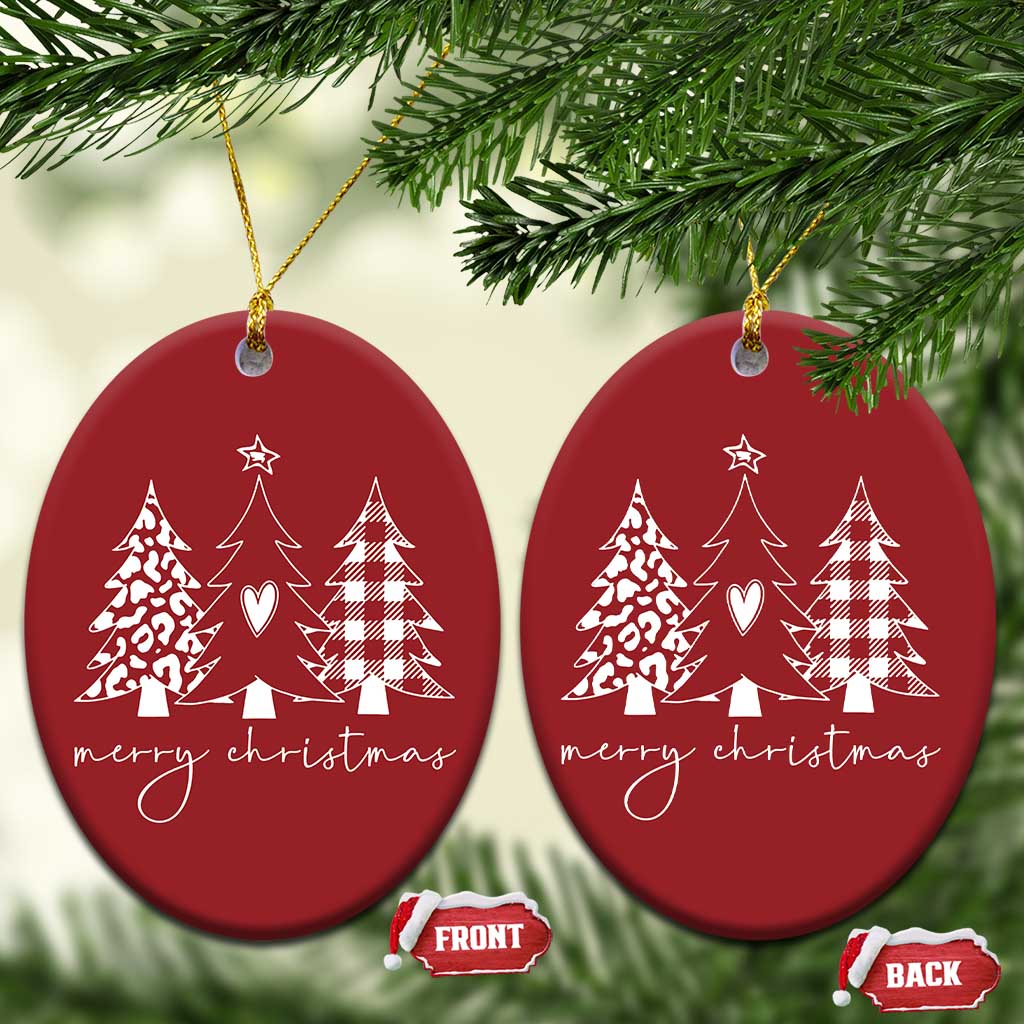 Merry & Bright Xmas Trees Christmas Ornament Chic Winter Cute Holiday Gift TS10