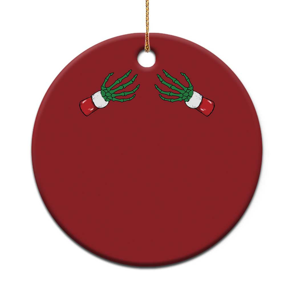 Funny Christmas Ornament Women's Boob Skeleton Hand TS10