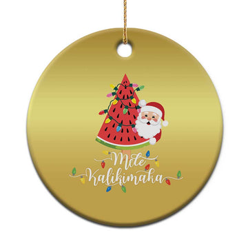 Mele Kalikimaka Hawaiian Xmas In July Hawaii Santa Christmas Ornament Watermelon Summer Tree Tropical Gift Family Holiday TS10