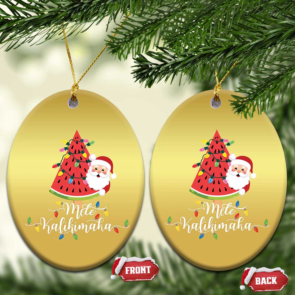 Mele Kalikimaka Hawaiian Xmas In July Hawaii Santa Christmas Ornament Watermelon Summer Tree Tropical Gift Family Holiday TS10