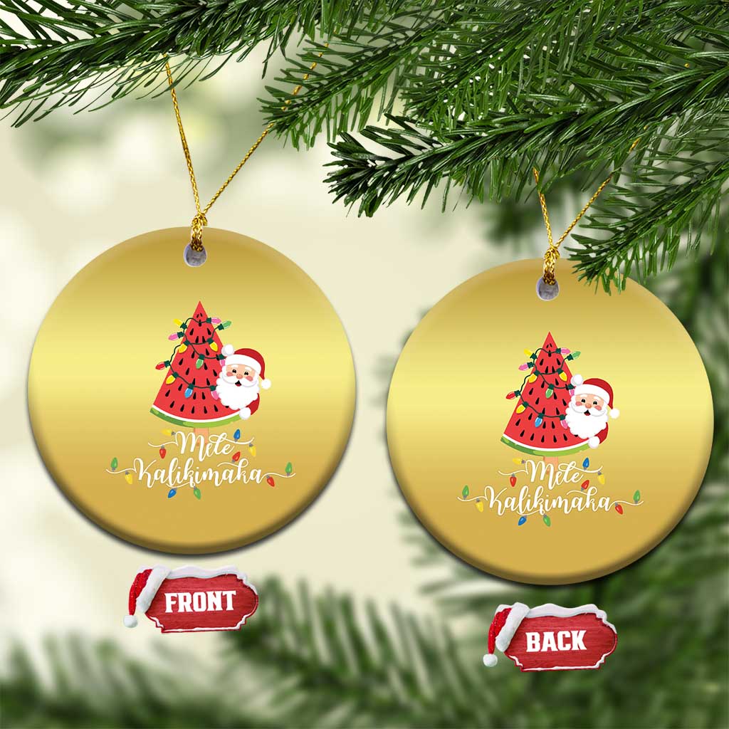 Mele Kalikimaka Hawaiian Xmas In July Hawaii Santa Christmas Ornament Watermelon Summer Tree Tropical Gift Family Holiday TS10
