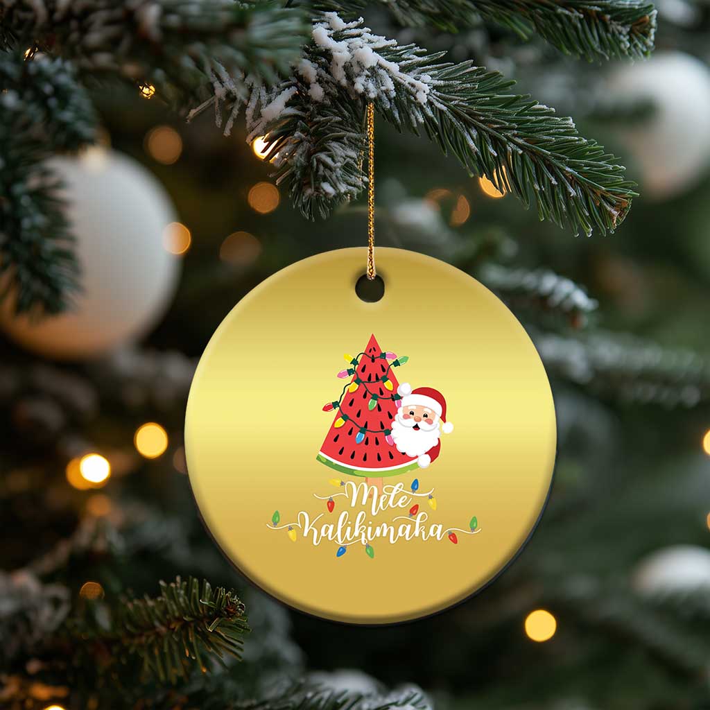 Mele Kalikimaka Hawaiian Xmas In July Hawaii Santa Christmas Ornament Watermelon Summer Tree Tropical Gift Family Holiday TS10