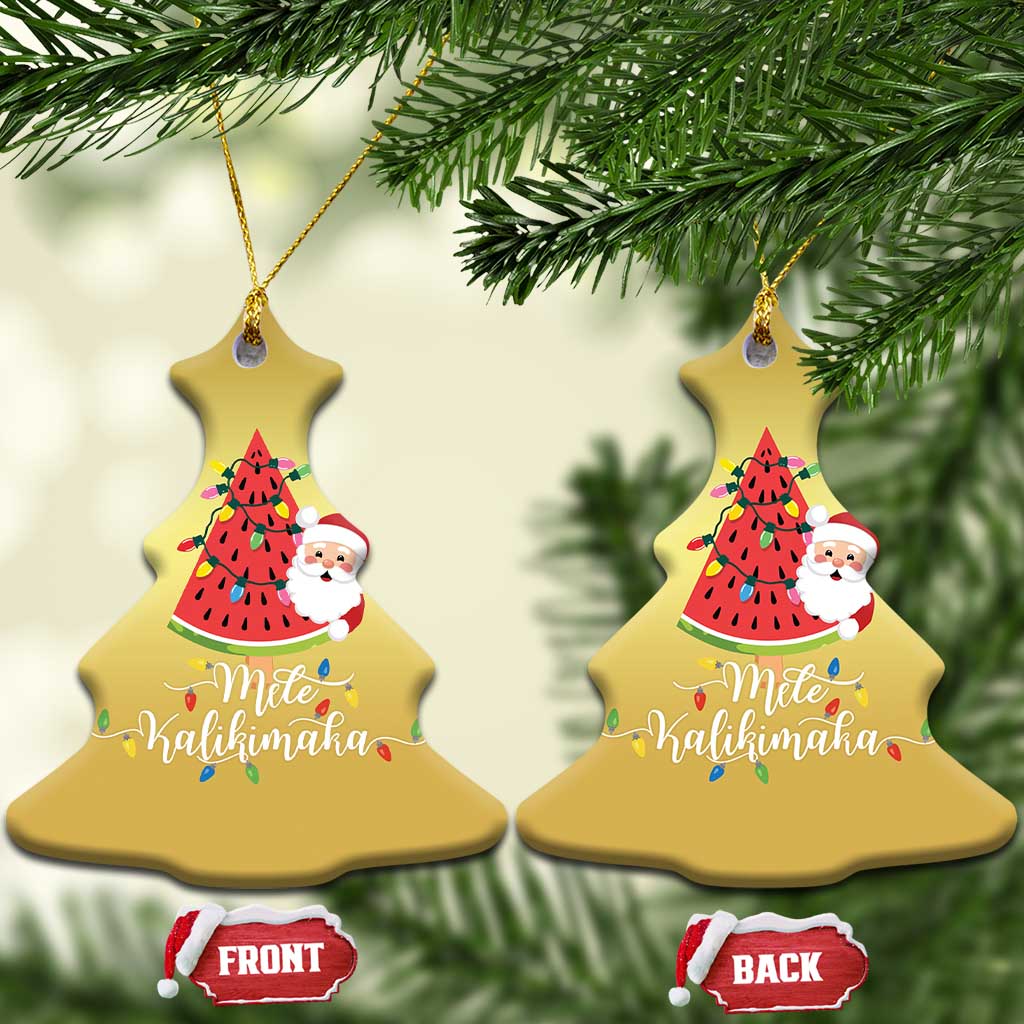 Mele Kalikimaka Hawaiian Xmas In July Hawaii Santa Christmas Ornament Watermelon Summer Tree Tropical Gift Family Holiday TS10