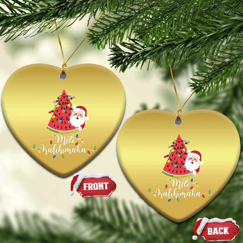 Mele Kalikimaka Hawaiian Xmas In July Hawaii Santa Christmas Ornament Watermelon Summer Tree Tropical Gift Family Holiday TS10