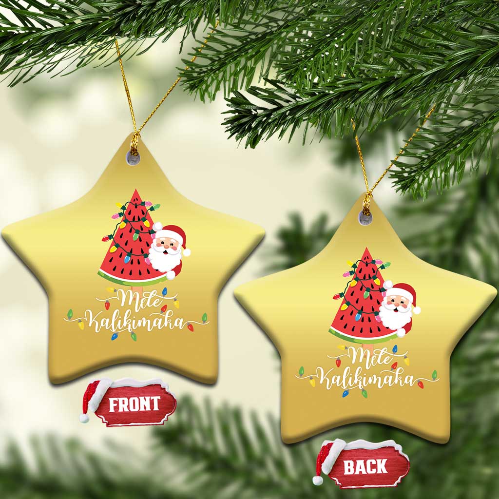 Mele Kalikimaka Hawaiian Xmas In July Hawaii Santa Christmas Ornament Watermelon Summer Tree Tropical Gift Family Holiday TS10