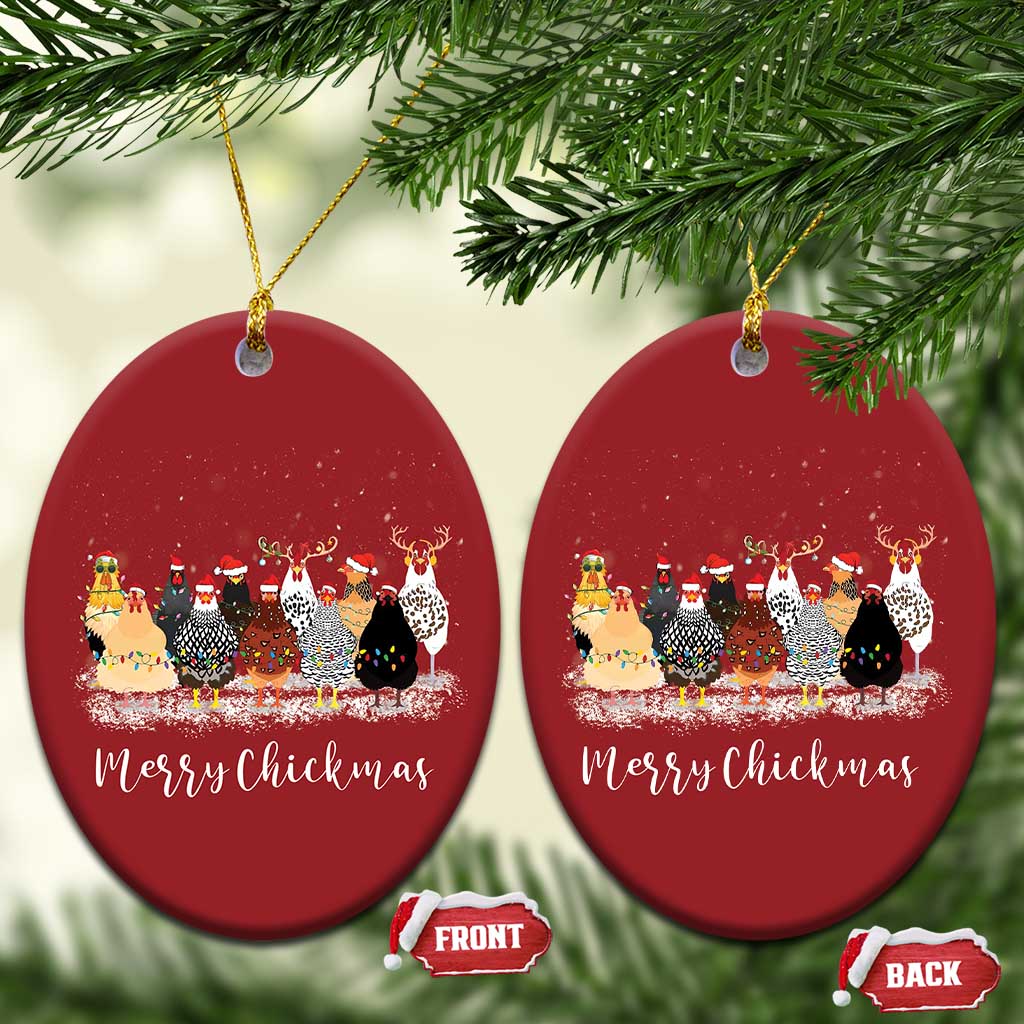 ute Xmas Chickens Christmas Ornament Farm Animals TS10