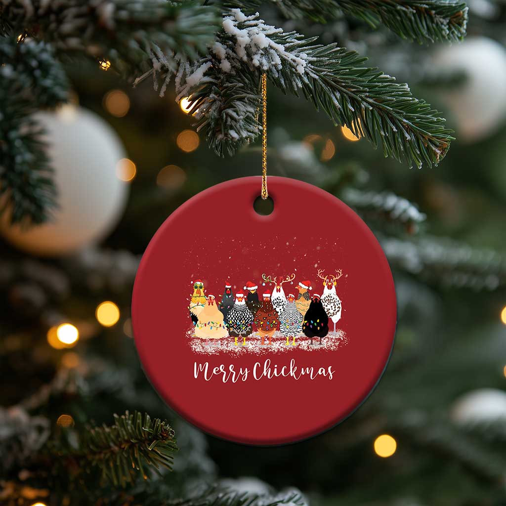 ute Xmas Chickens Christmas Ornament Farm Animals TS10