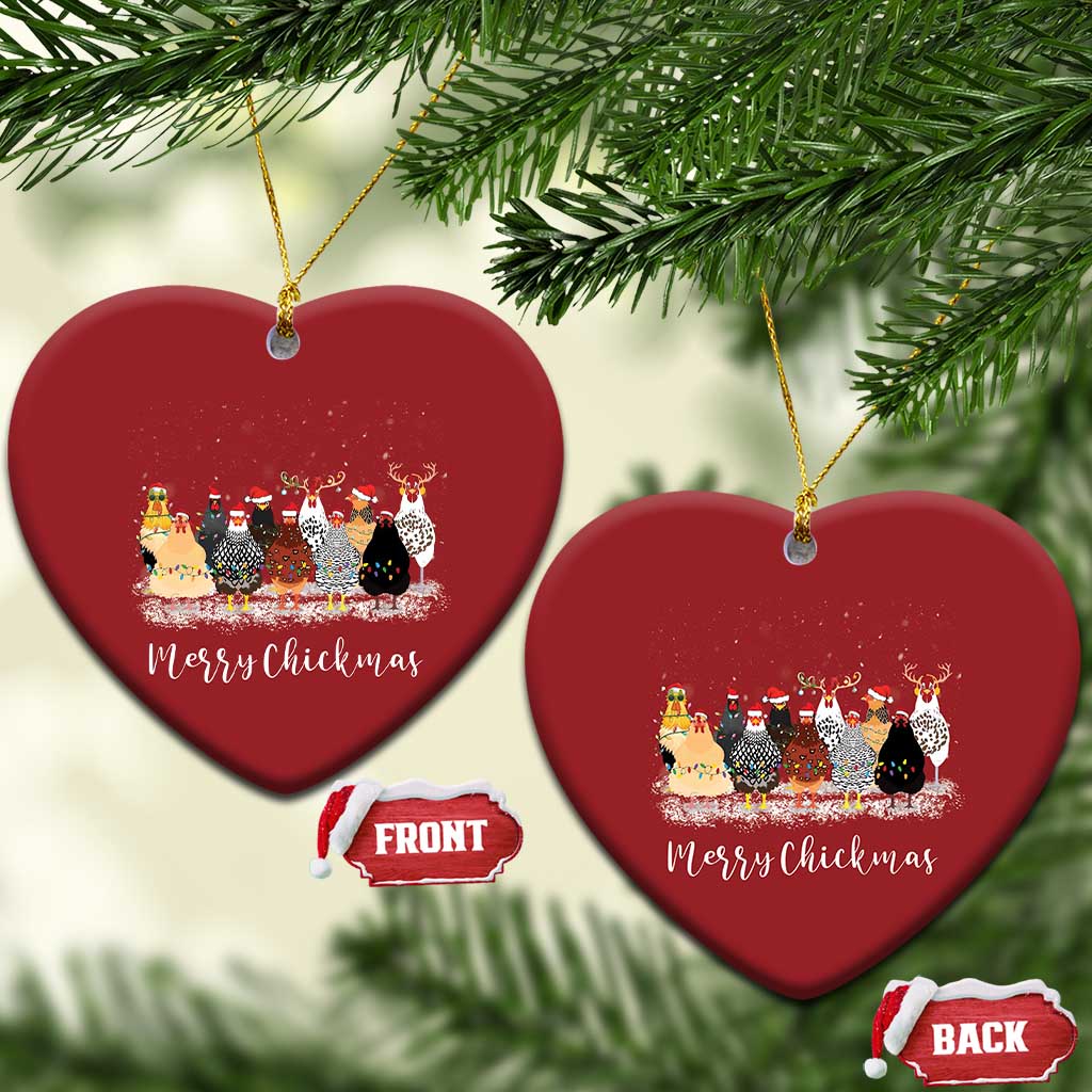 ute Xmas Chickens Christmas Ornament Farm Animals TS10