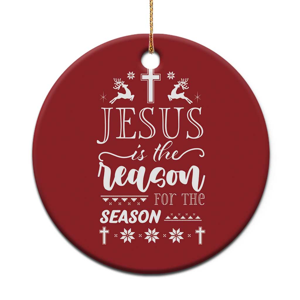 Christian Xmas Christmas Ornament Jesus Is The Reason For The Season Xmas Faith TS10