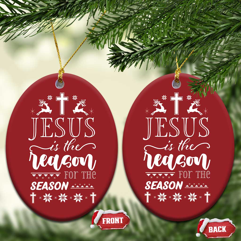 Christian Xmas Christmas Ornament Jesus Is The Reason For The Season Xmas Faith TS10