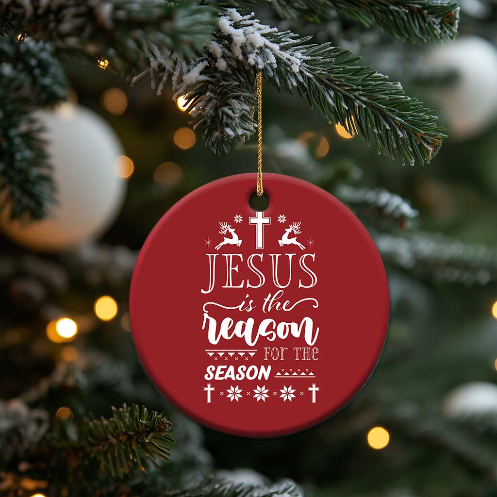 Christian Xmas Christmas Ornament Jesus Is The Reason For The Season Xmas Faith TS10