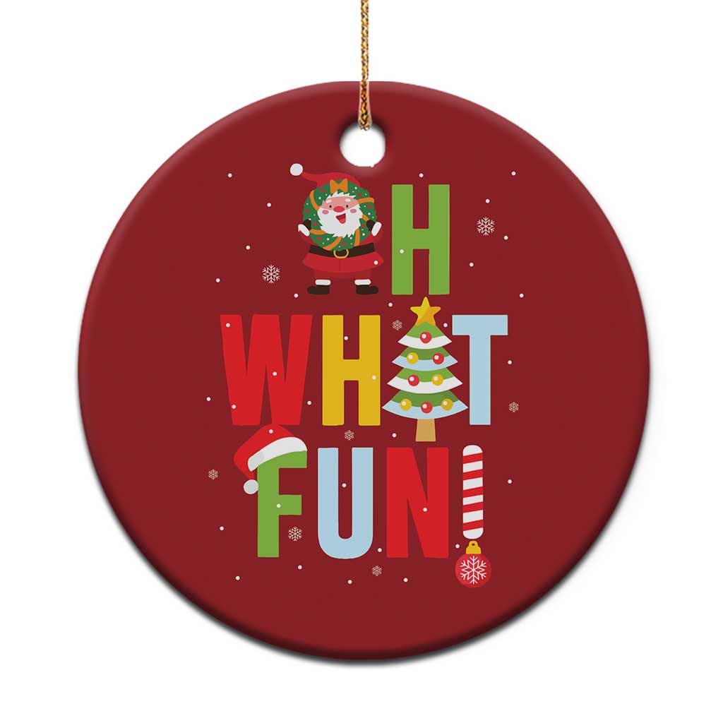 Funny Xmas Santa Christmas Ornament Oh What Fun Christmas Tree And Wreath TS10
