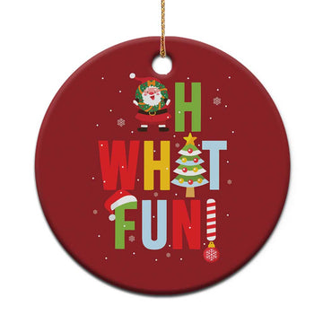 Funny Xmas Santa Christmas Ornament Oh What Fun Christmas Tree And Wreath TS10