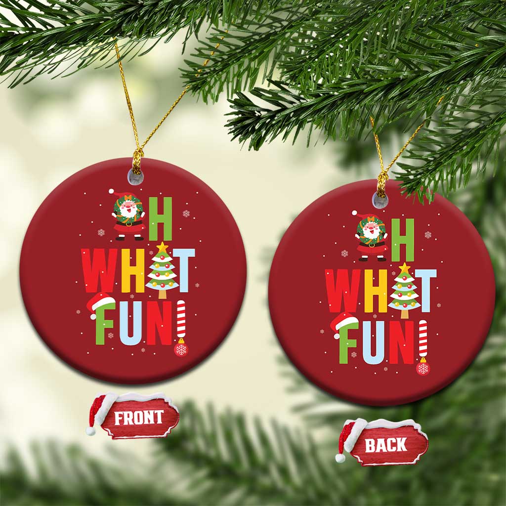 Funny Xmas Santa Christmas Ornament Oh What Fun Christmas Tree And Wreath TS10