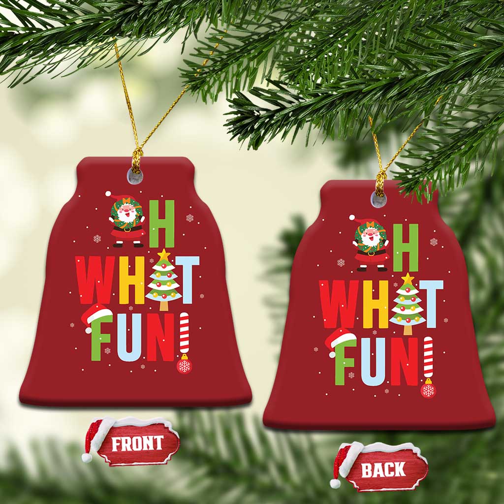 Funny Xmas Santa Christmas Ornament Oh What Fun Christmas Tree And Wreath TS10