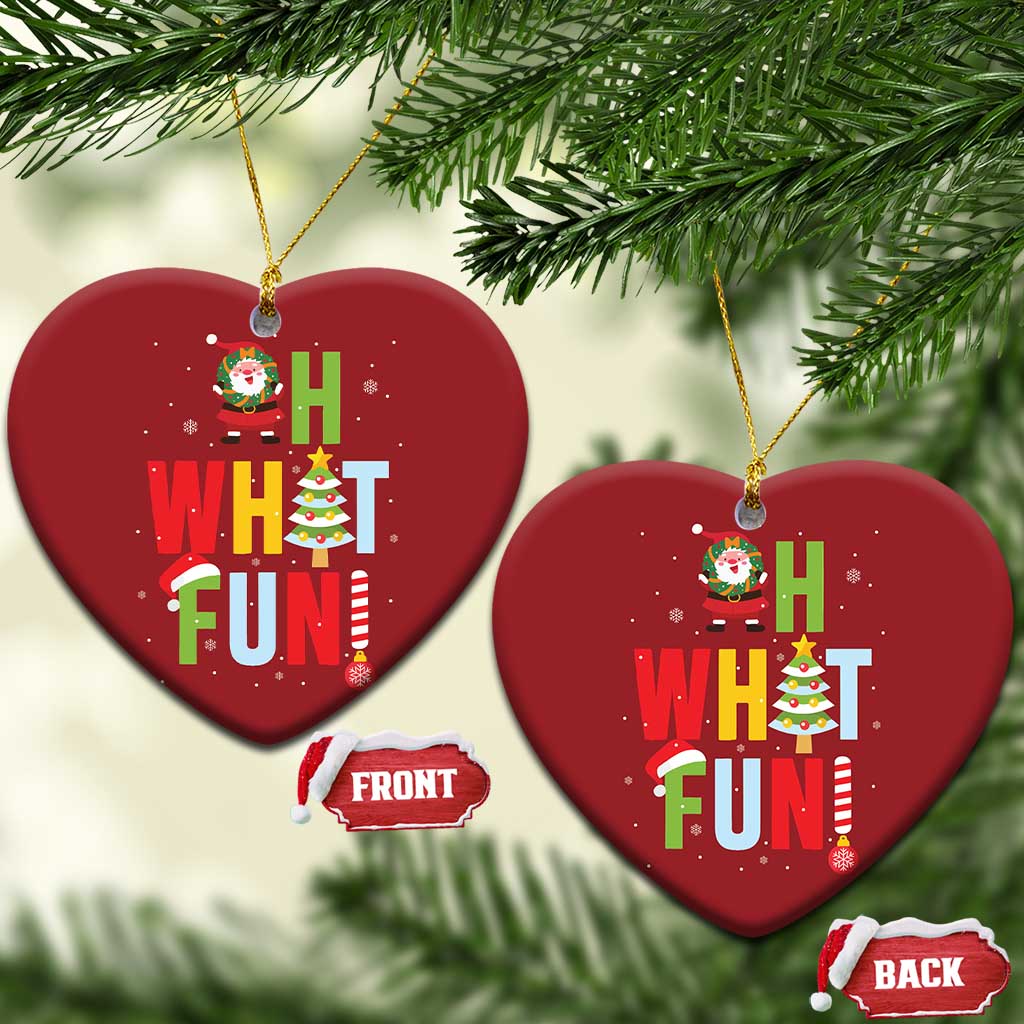 Funny Xmas Santa Christmas Ornament Oh What Fun Christmas Tree And Wreath TS10