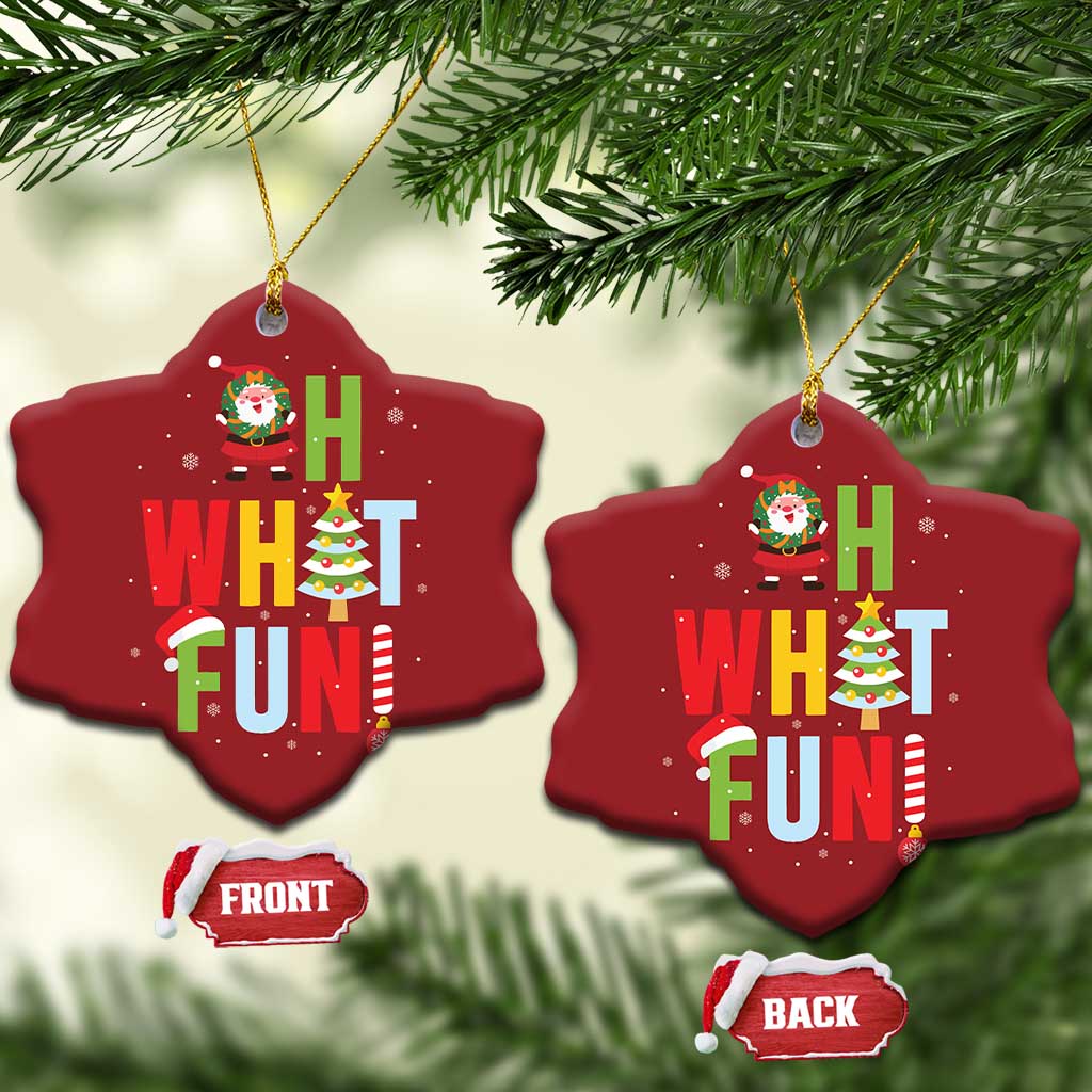 Funny Xmas Santa Christmas Ornament Oh What Fun Christmas Tree And Wreath TS10