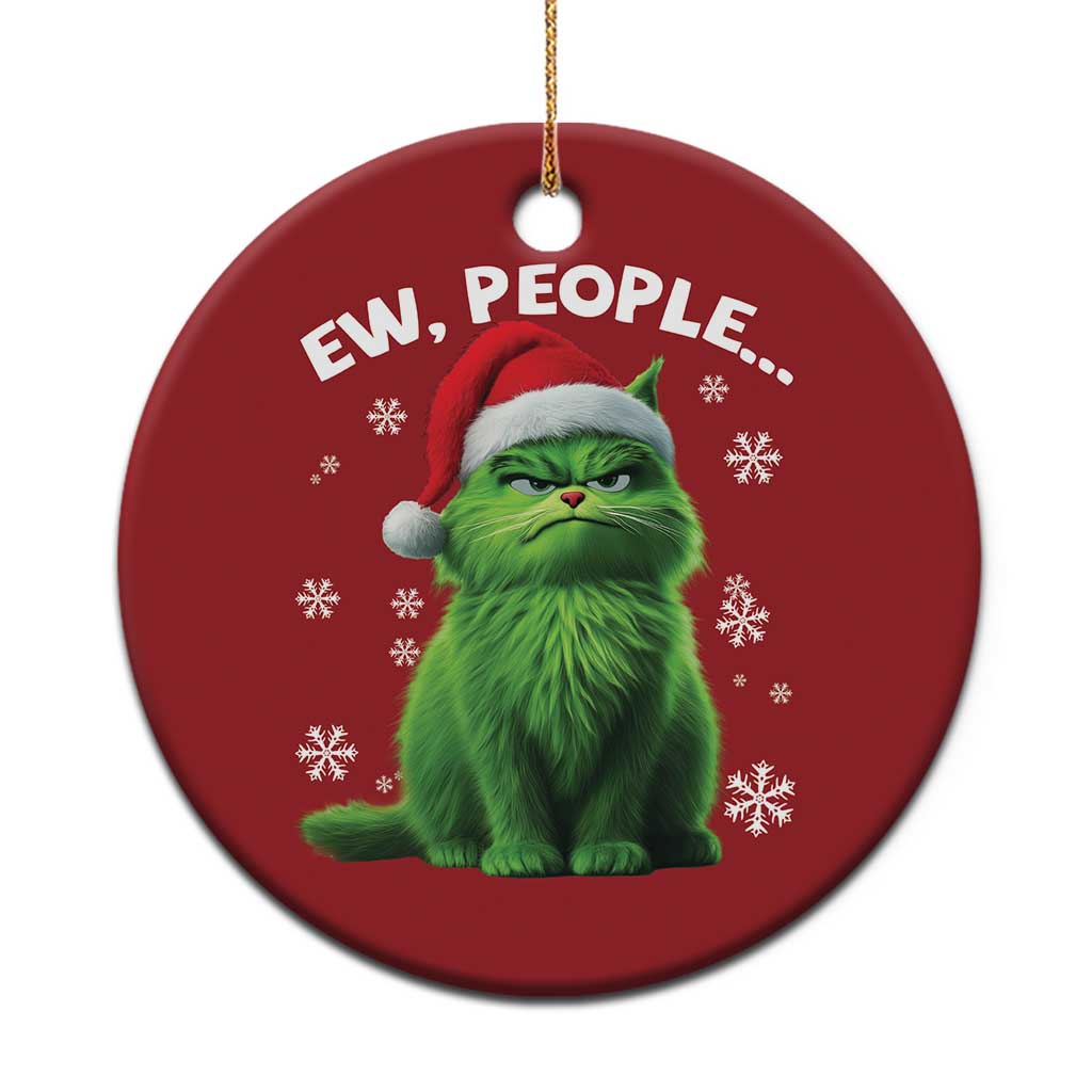 Funny Cat Christmas Ornament Ew People Xmas Gag Gift TS10