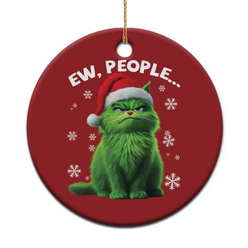 Funny Cat Christmas Ornament Ew People Xmas Gag Gift TS10