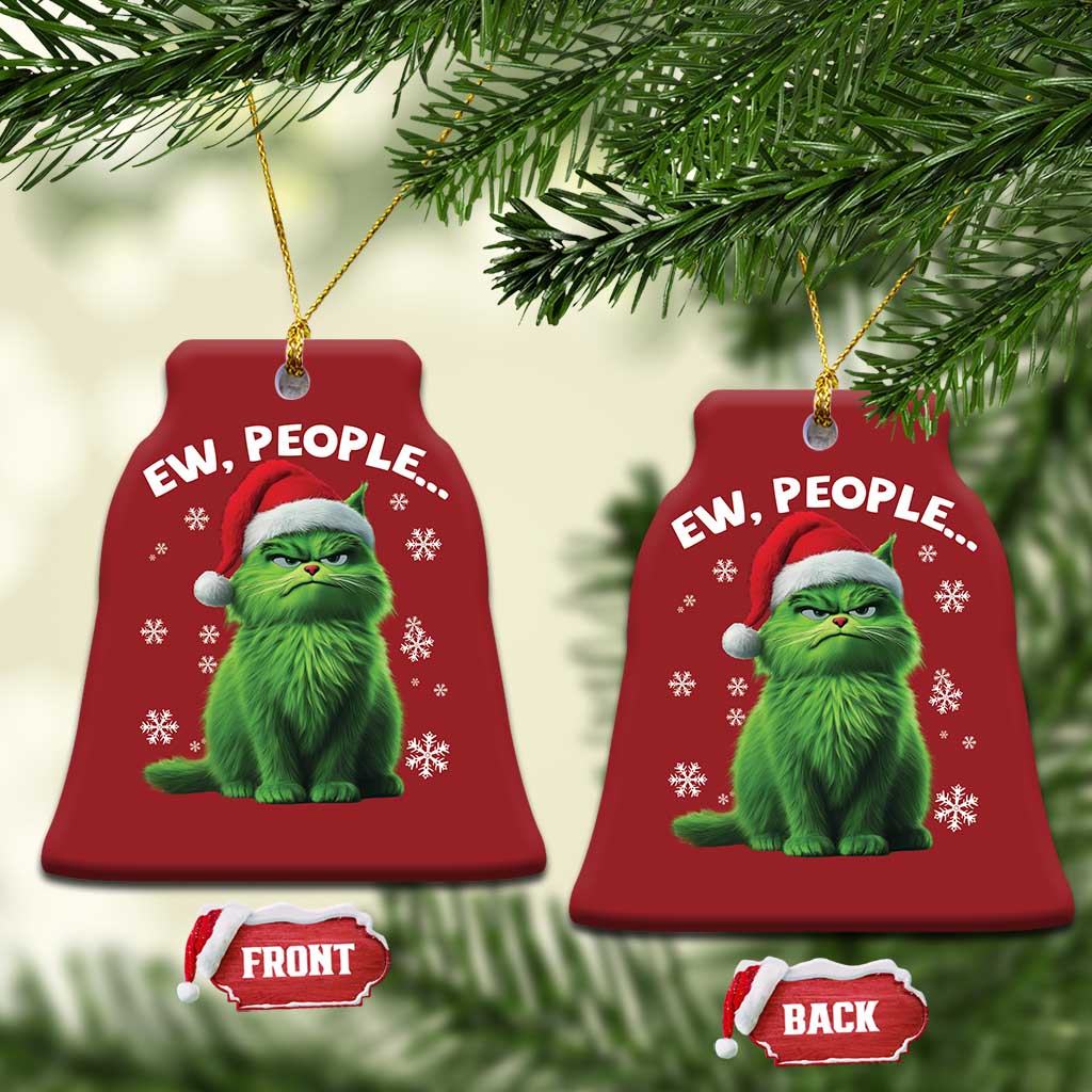 Funny Cat Christmas Ornament Ew People Xmas Gag Gift TS10