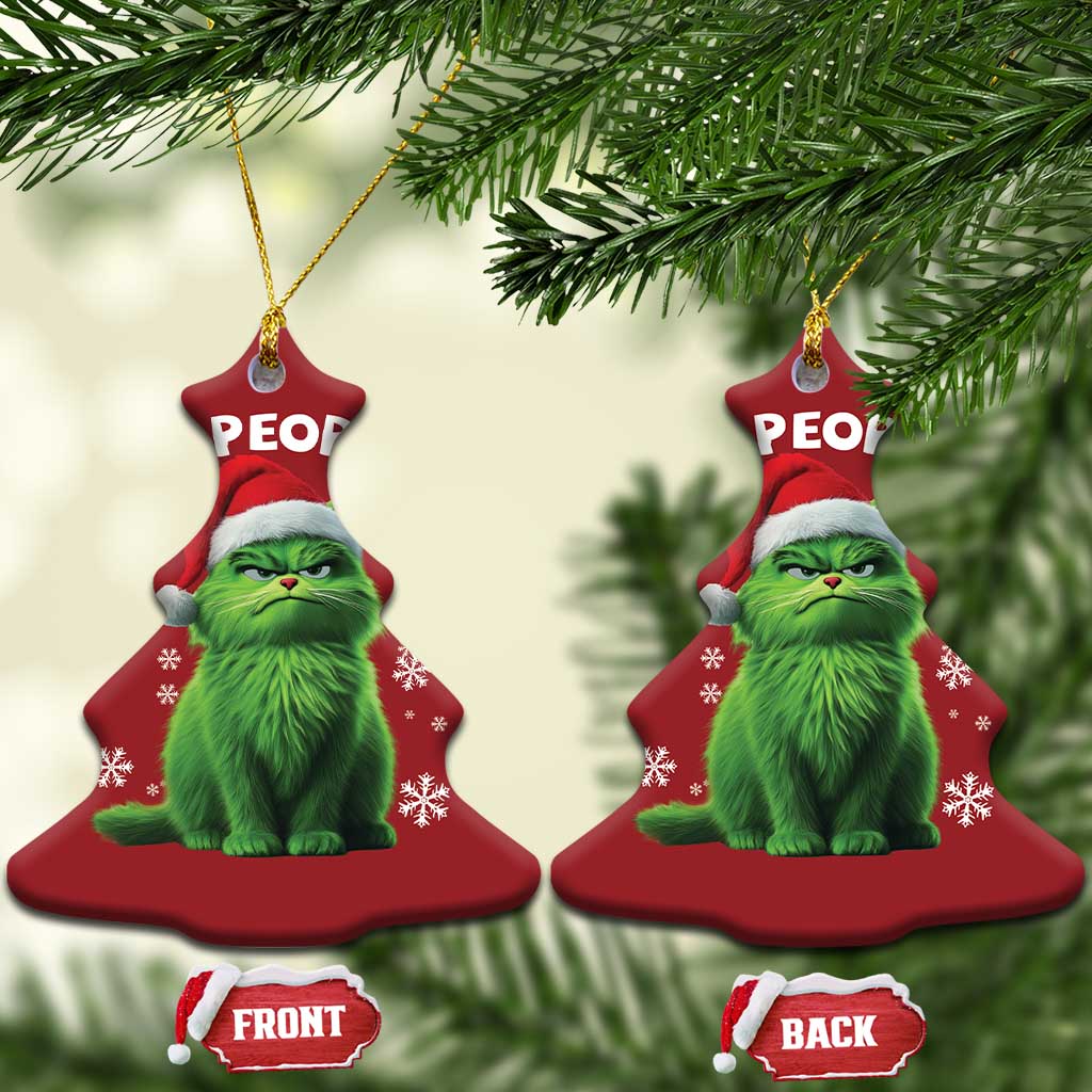 Funny Cat Christmas Ornament Ew People Xmas Gag Gift TS10