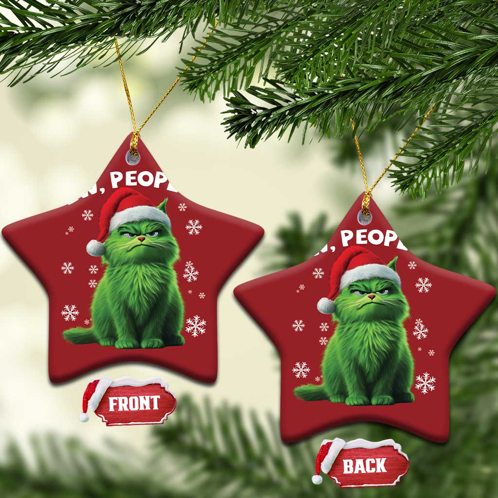 Funny Cat Christmas Ornament Ew People Xmas Gag Gift TS10
