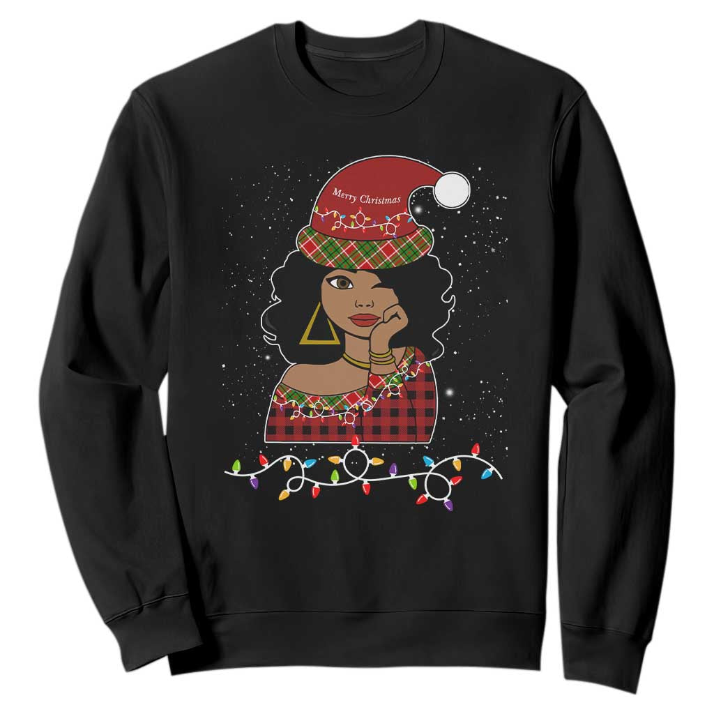 Sassy Afro Queen Black Woman Sweatshirt Christmas Afro TS10