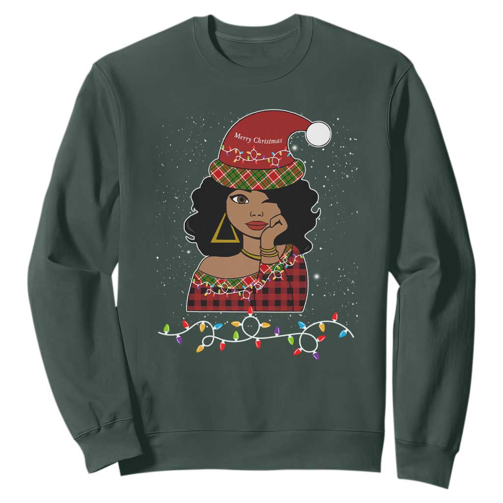 Sassy Afro Queen Black Woman Sweatshirt Christmas Afro TS10