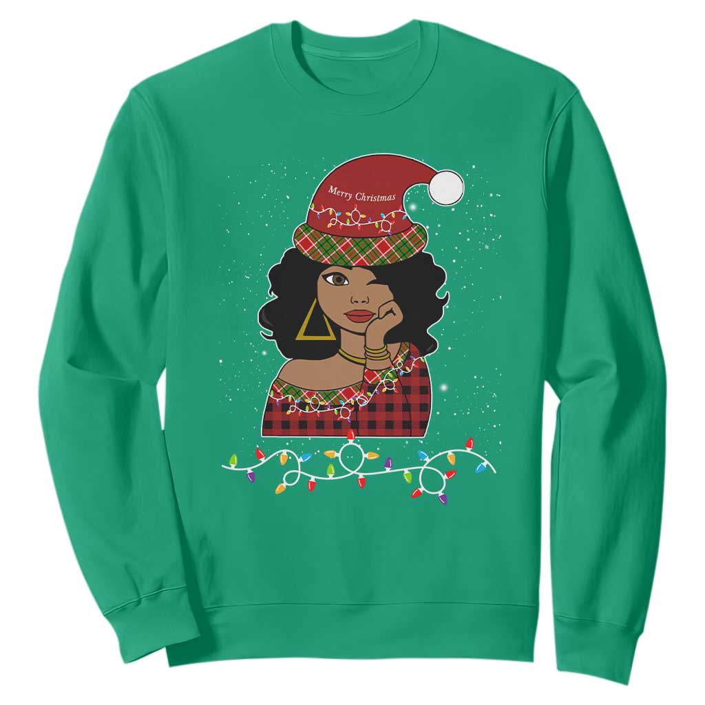 Sassy Afro Queen Black Woman Sweatshirt Christmas Afro TS10