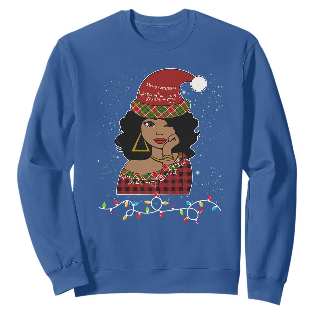 Sassy Afro Queen Black Woman Sweatshirt Christmas Afro TS10