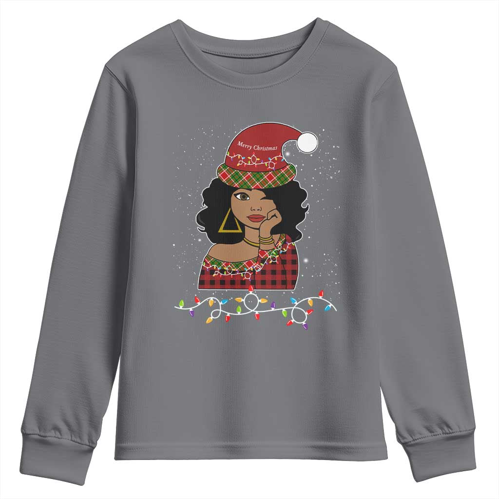 Sassy Afro Queen Black Woman Youth Sweatshirt Christmas Afro TS10