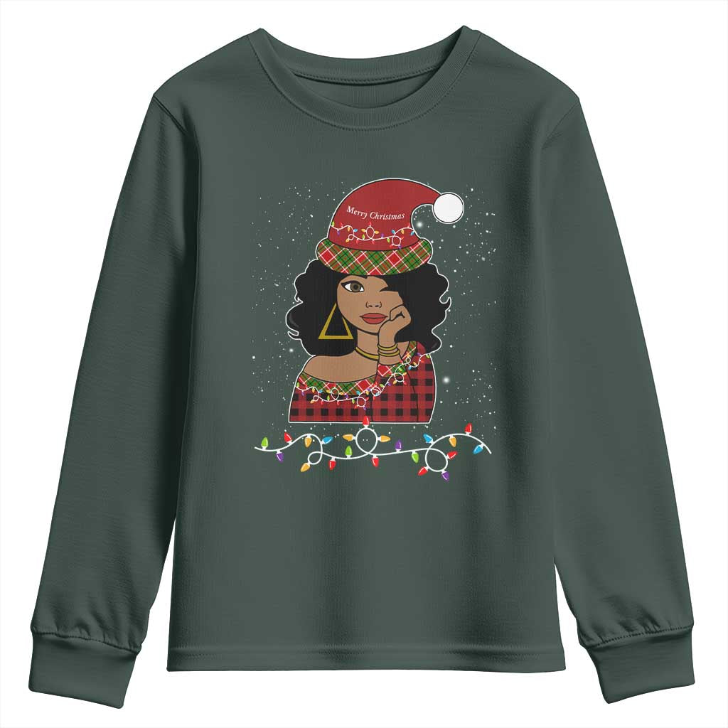 Sassy Afro Queen Black Woman Youth Sweatshirt Christmas Afro TS10