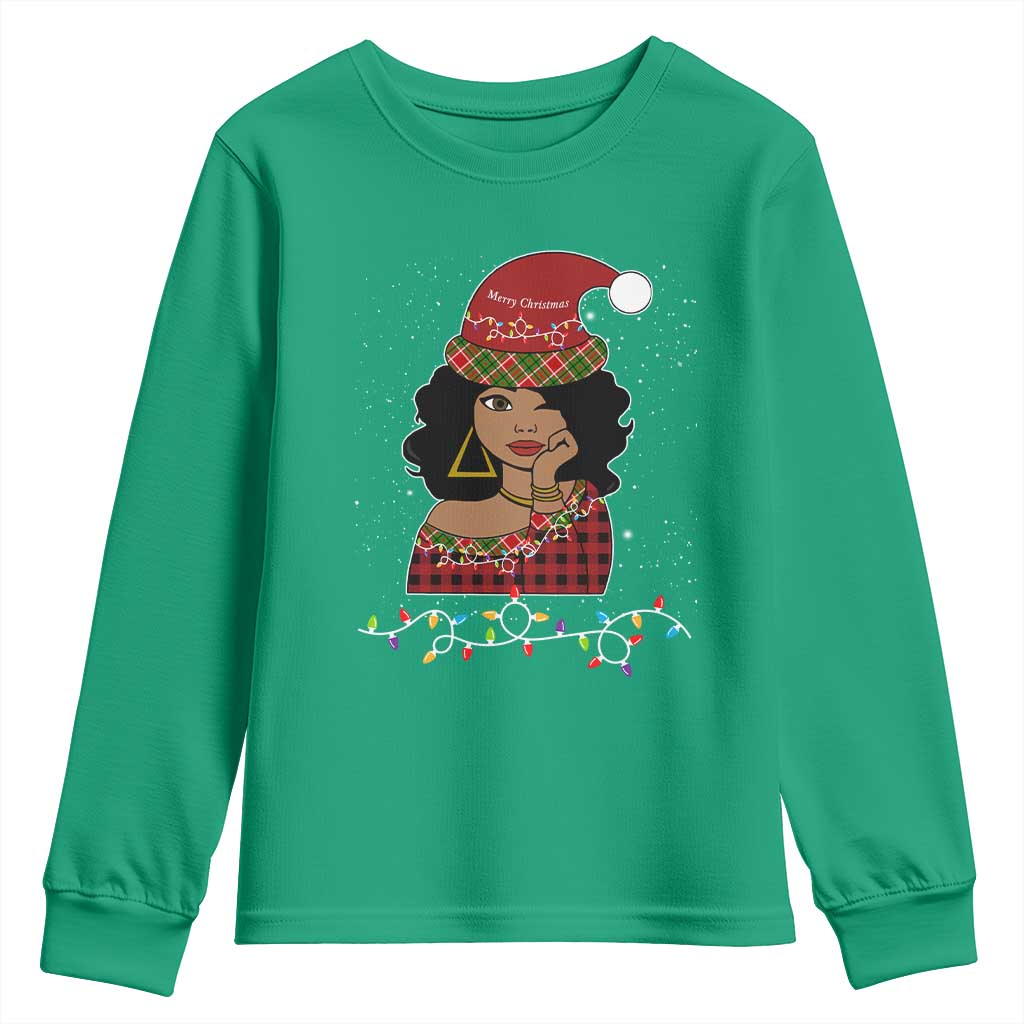 Sassy Afro Queen Black Woman Youth Sweatshirt Christmas Afro TS10