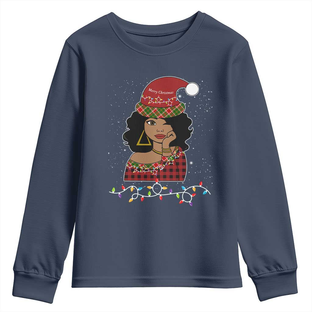 Sassy Afro Queen Black Woman Youth Sweatshirt Christmas Afro TS10