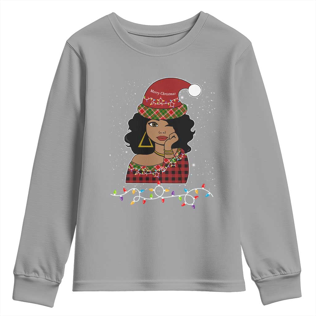 Sassy Afro Queen Black Woman Youth Sweatshirt Christmas Afro TS10