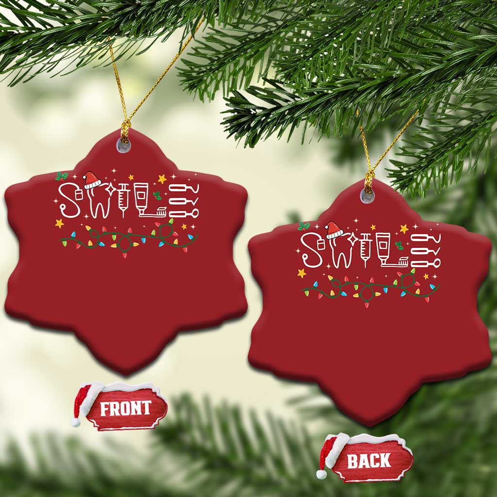 Xmas Dental Christmas Ornament Red Santa Hat Teeth Funny Dentist Merry TS10