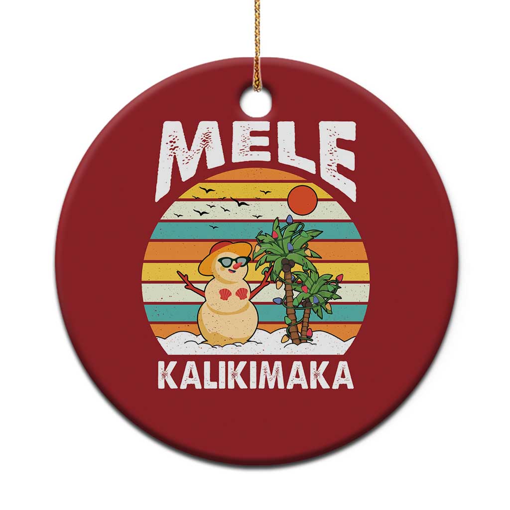 Mele Kalikimaka Hawaiian Christmas Ornament Beach Hawaii Xmas In July Tropical TS10