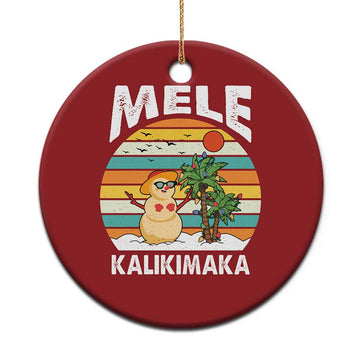 Mele Kalikimaka Hawaiian Christmas Ornament Beach Hawaii Xmas In July Tropical TS10