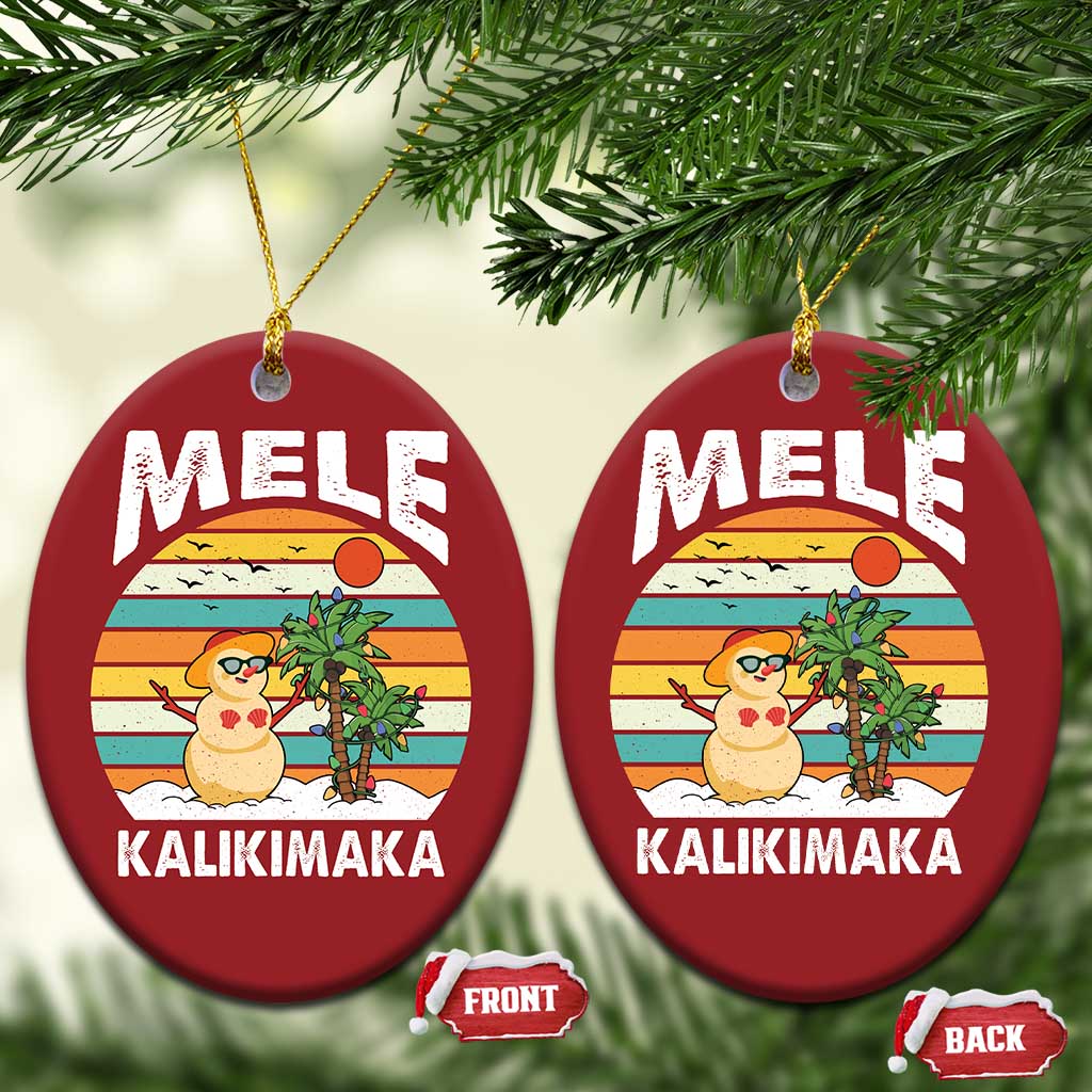 Mele Kalikimaka Hawaiian Christmas Ornament Beach Hawaii Xmas In July Tropical TS10